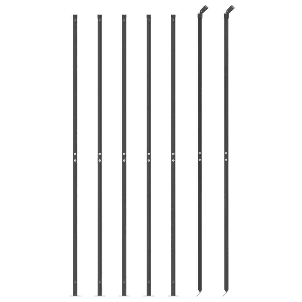 Gard plasă de sârmă cu bordură, antracit, 2,2x10 m - Lando