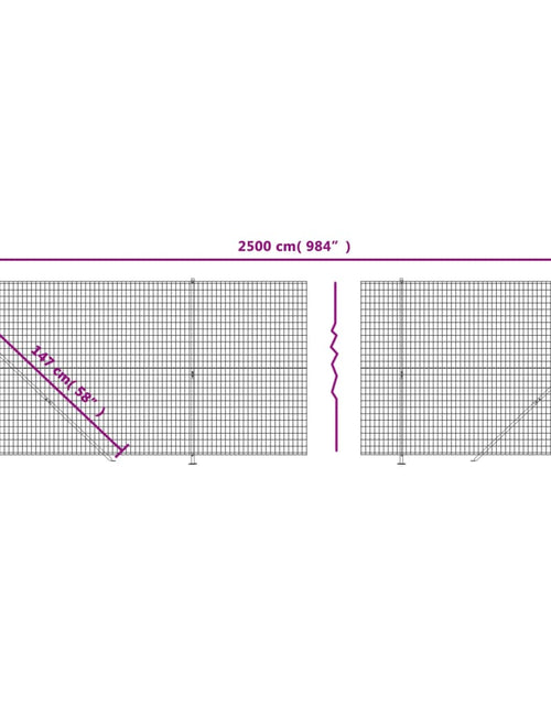 Încărcați imaginea în vizualizatorul Galerie, Gard plasă de sârmă cu bordură, antracit, 1,4x25 m Lando - Lando
