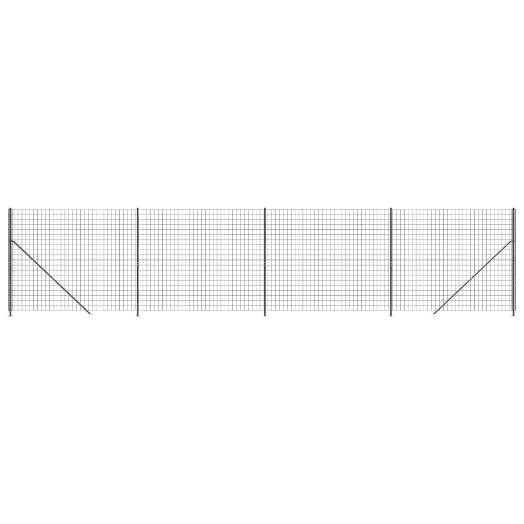 Gard plasă de sârmă cu bordură, antracit, 1,4x10 m Lando - Lando