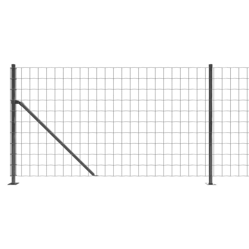 Gard plasă de sârmă cu bordură, antracit, 0,8x25 m Lando - Lando