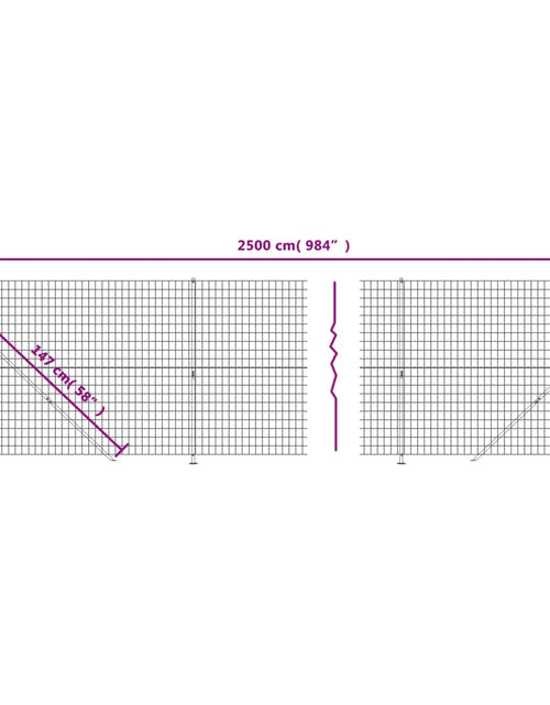 Încărcați imaginea în vizualizatorul Galerie, Gard plasă de sârmă cu bordură, antracit, 1,4x25 m Lando - Lando
