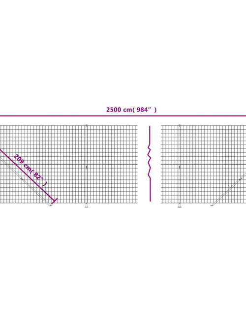 Загрузите изображение в средство просмотра галереи, Gard plasă de sârmă cu bordură, antracit, 2x25 m Lando - Lando
