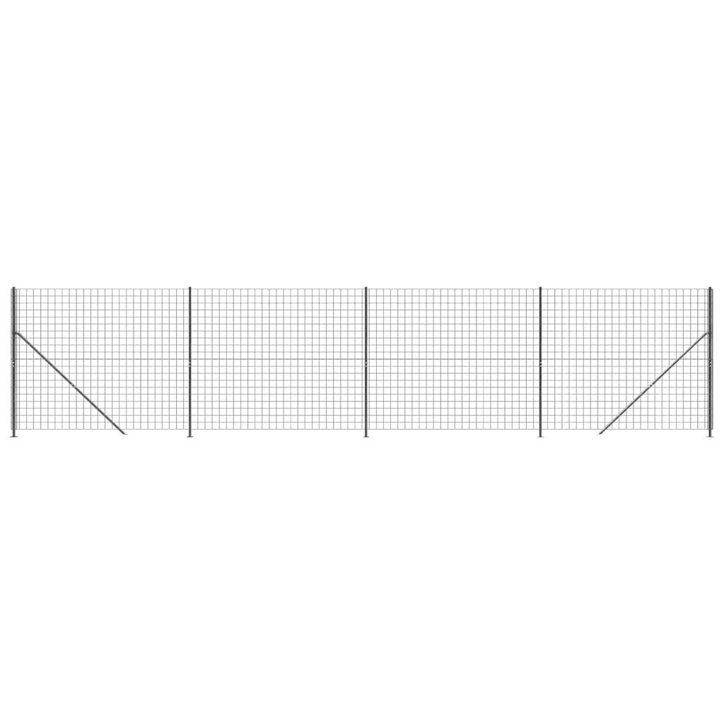 Gard plasă de sârmă cu bordură, antracit, 1,4x10 m Lando - Lando