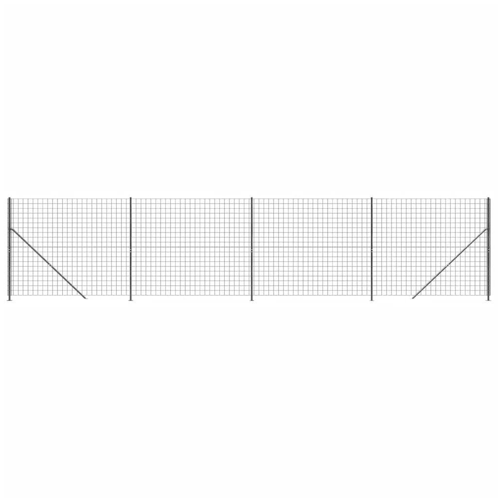 Gard plasă de sârmă cu bordură, antracit, 1,6x10 m Lando - Lando