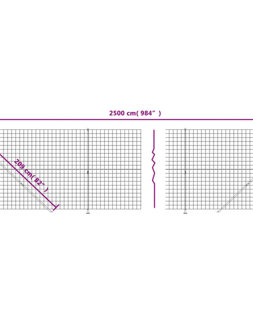 Încărcați imaginea în vizualizatorul Galerie, Gard plasă de sârmă cu bordură, antracit, 2x25 m Lando - Lando
