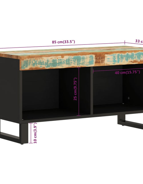 Încărcați imaginea în vizualizatorul Galerie, Comodă TV, 85x33x43,5 cm, lemn masiv reciclat - Lando
