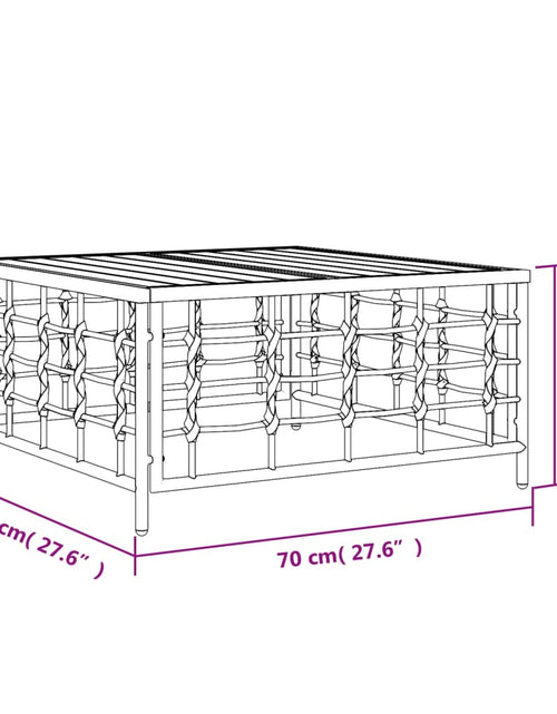 Încărcați imaginea în vizualizatorul Galerie, Masă de grădină, antracit, 70 x 70 x 34 cm, poliratan - Lando
