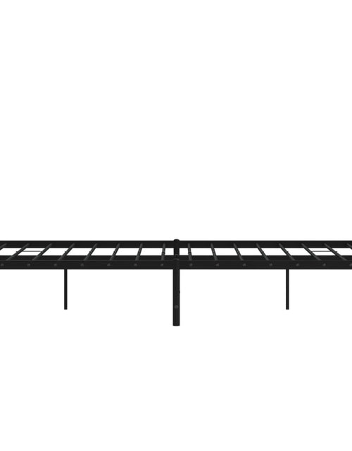Загрузите изображение в средство просмотра галереи, Cadru de pat metalic cu tăblie, negru, 120x190 cm - Lando
