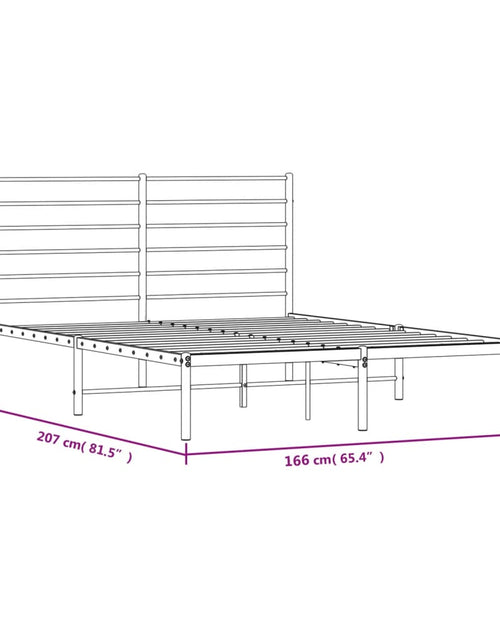 Încărcați imaginea în vizualizatorul Galerie, Cadru de pat metalic cu tăblie, negru, 160x200 cm - Lando
