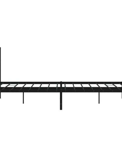 Загрузите изображение в средство просмотра галереи, Cadru de pat metalic cu tăblie, negru, 180x200 cm - Lando
