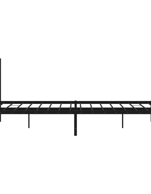 Загрузите изображение в средство просмотра галереи, Cadru de pat metalic cu tăblie, negru, 183x213 cm - Lando
