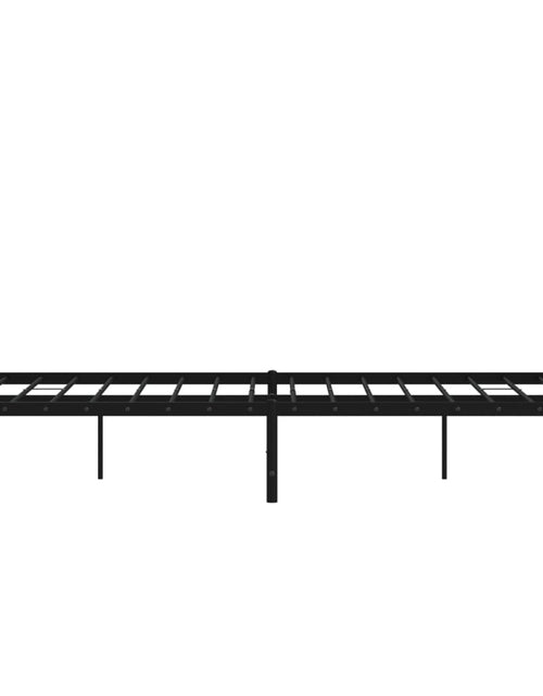 Загрузите изображение в средство просмотра галереи, Cadru pat metalic cu tăblie de cap/picioare, negru, 140x190 cm - Lando
