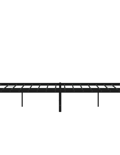 Загрузите изображение в средство просмотра галереи, Cadru pat metalic cu tăblie de cap/picioare, negru, 150x200 cm - Lando
