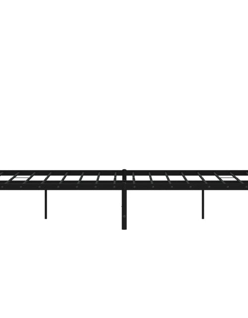 Загрузите изображение в средство просмотра галереи, Cadru pat metalic cu tăblie de cap/picioare, negru, 160x200 cm - Lando
