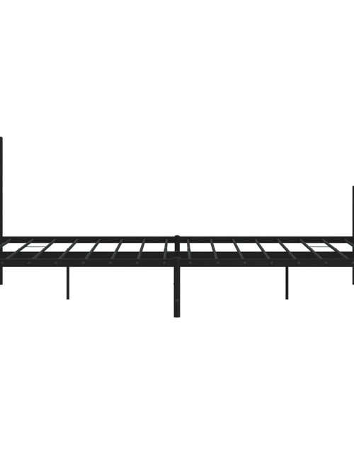 Загрузите изображение в средство просмотра галереи, Cadru pat metalic cu tăblii de cap/picioare, negru, 183x213 cm - Lando
