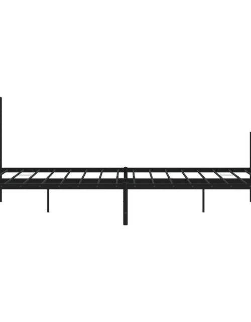 Încărcați imaginea în vizualizatorul Galerie, Cadru pat metalic cu tăblii de cap/picioare, negru, 183x213 cm - Lando
