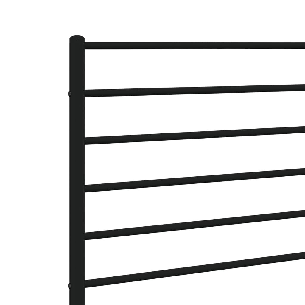 Tăblie de pat metalică, negru, 140 cm - Lando