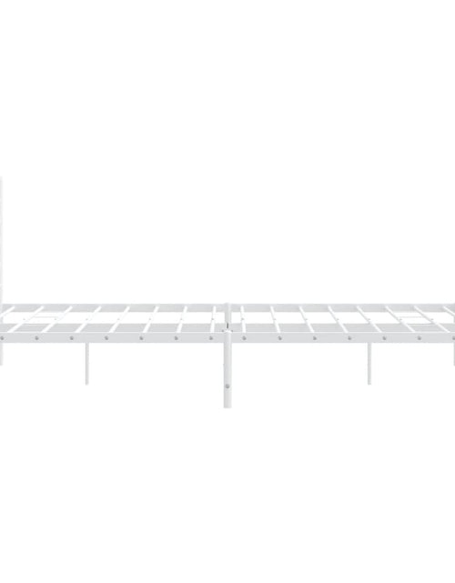 Загрузите изображение в средство просмотра галереи, Cadru de pat metalic cu tăblie, alb, 183x213 cm - Lando
