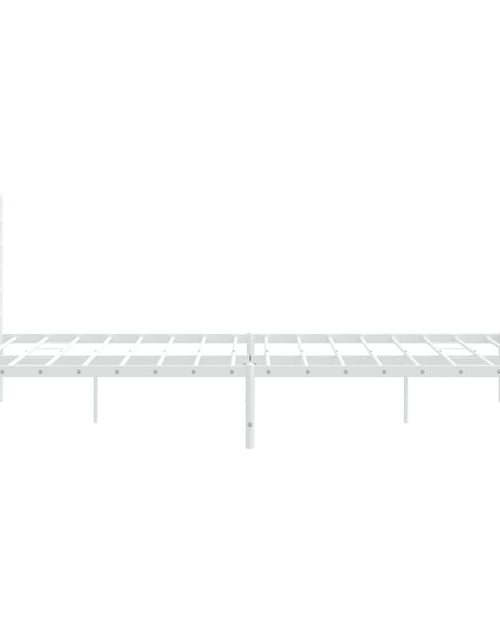 Загрузите изображение в средство просмотра галереи, Cadru de pat metalic cu tăblie, alb, 193x203 cm - Lando
