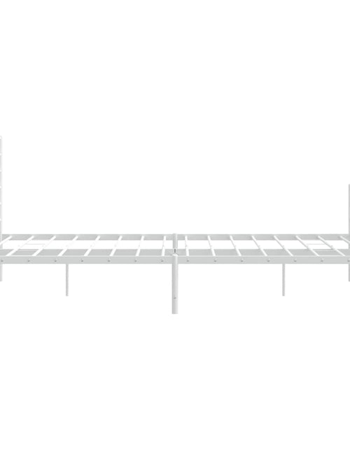 Încărcați imaginea în vizualizatorul Galerie, Cadru de pat metalic cu tăblie de cap/picioare, alb, 183x213 cm - Lando
