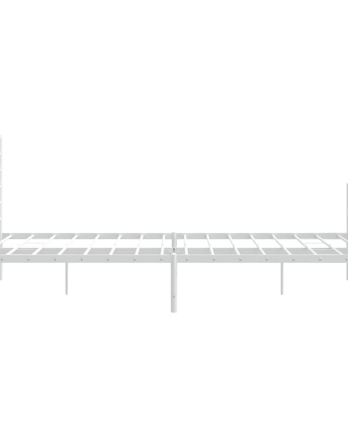 Загрузите изображение в средство просмотра галереи, Cadru de pat metalic cu tăblie de cap/picioare, alb, 183x213 cm - Lando
