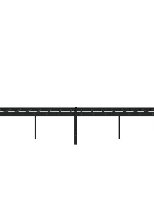 Загрузите изображение в средство просмотра галереи, Cadru de pat metalic cu tăblie, negru, 120x200 cm - Lando

