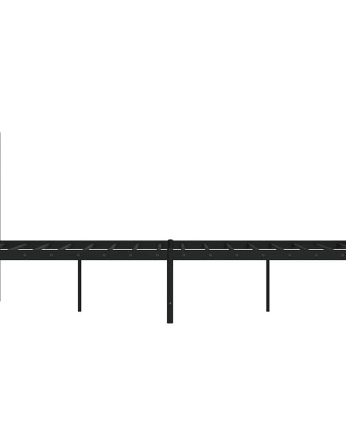Загрузите изображение в средство просмотра галереи, Cadru de pat metalic cu tăblie, negru, 135x190 cm - Lando
