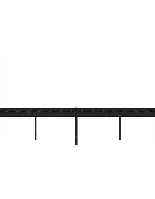 Загрузите изображение в средство просмотра галереи, Cadru de pat metalic cu tăblie, negru, 140x190 cm - Lando

