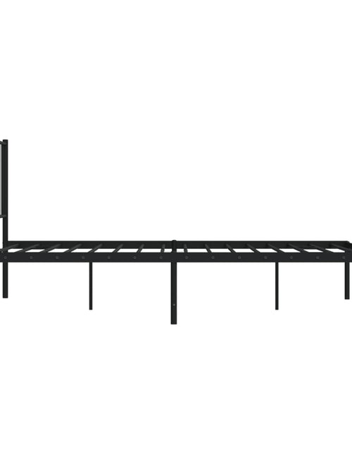 Încărcați imaginea în vizualizatorul Galerie, Cadru de pat metalic cu tăblie, negru, 180x200 cm - Lando
