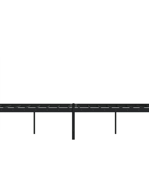 Загрузите изображение в средство просмотра галереи, Cadru pat metalic cu tăblie de cap/picioare, negru, 120x200 cm - Lando
