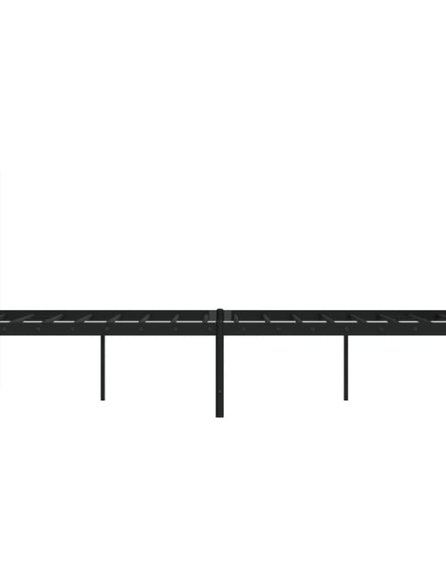 Загрузите изображение в средство просмотра галереи, Cadru pat metalic cu tăblie de cap/picioare, negru, 140x200 cm - Lando
