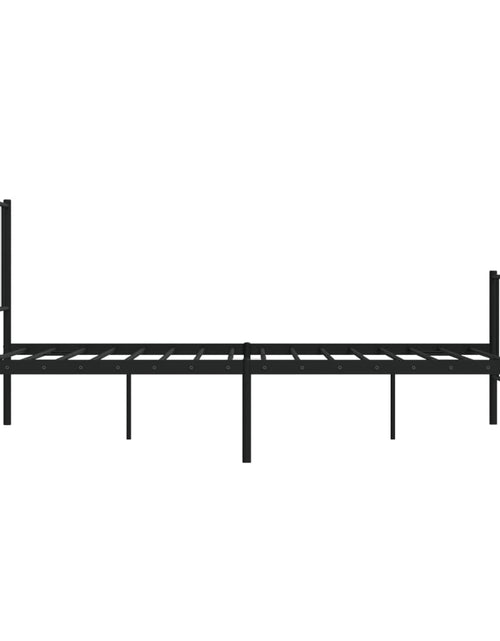 Загрузите изображение в средство просмотра галереи, Cadru pat metalic cu tăblii de cap/picioare, negru, 193x203 cm - Lando
