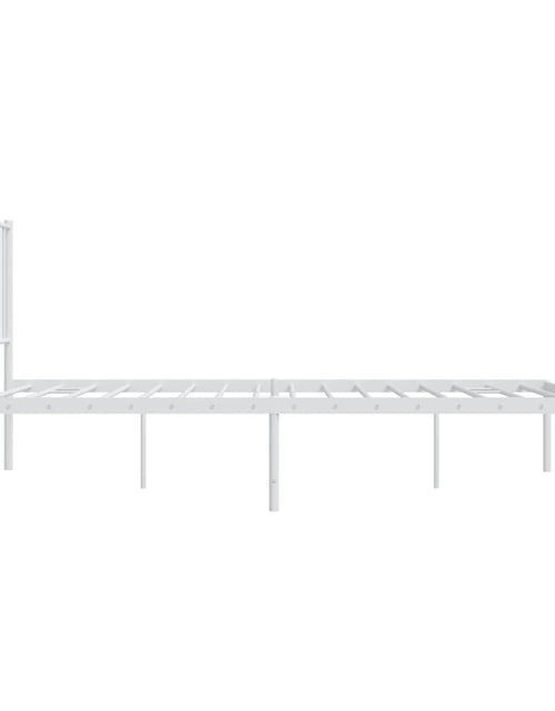 Загрузите изображение в средство просмотра галереи, Cadru de pat metalic cu tăblie, alb, 183x213 cm - Lando
