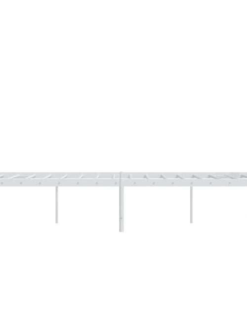 Загрузите изображение в средство просмотра галереи, Cadru de pat metalic cu tăblie, alb, 120x200 cm - Lando
