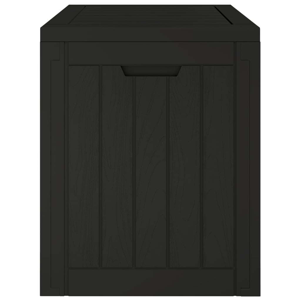 Ladă depozitare de grădină, negru, 55,5x43x53 cm, polipropilenă - Lando