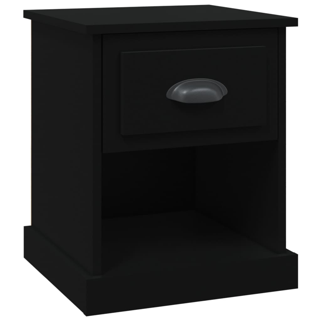 Noptieră, negru, 39x39x47,5 cm, lemn prelucrat - Lando