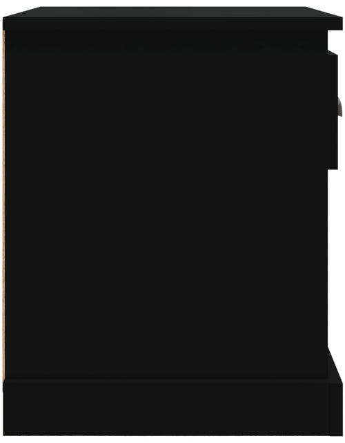 Încărcați imaginea în vizualizatorul Galerie, Noptieră, negru, 39x39x47,5 cm, lemn prelucrat - Lando
