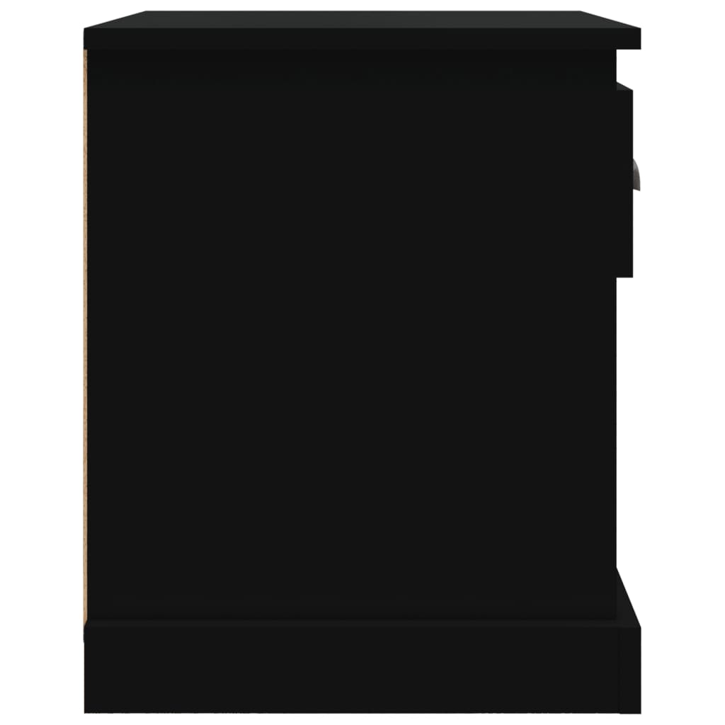 Noptieră, negru, 39x39x47,5 cm, lemn prelucrat - Lando