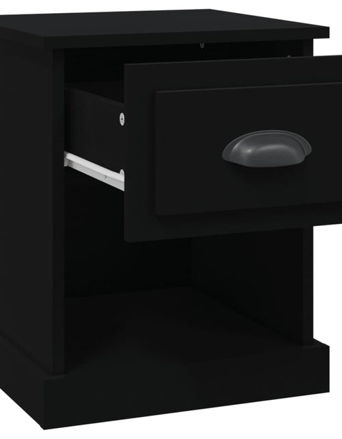 Încărcați imaginea în vizualizatorul Galerie, Noptiere, 2 buc, negru, 39x39x47,5 cm, lemn prelucrat - Lando
