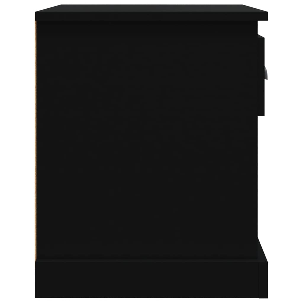 Noptiere, 2 buc, negru, 39x39x47,5 cm, lemn prelucrat - Lando