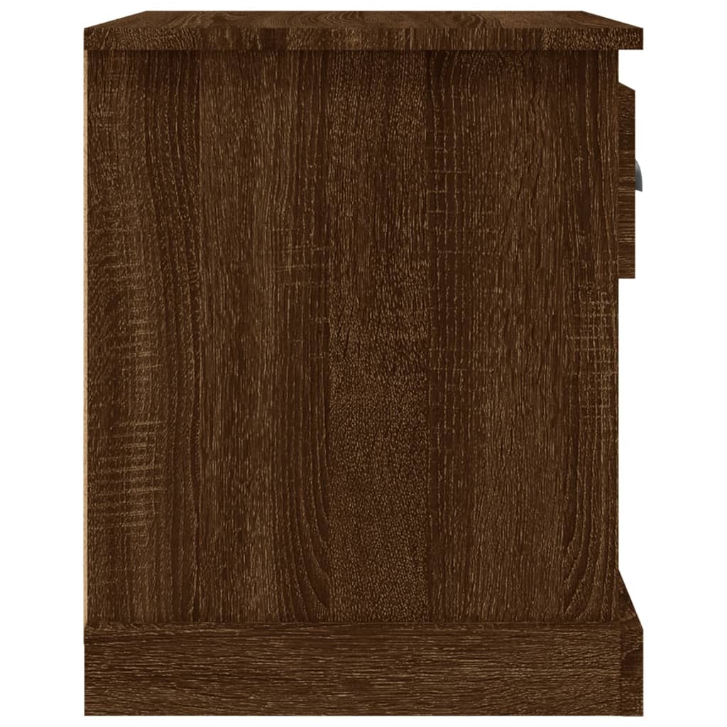Noptieră, stejar maro, 39x39x47,5 cm, lemn prelucrat - Lando