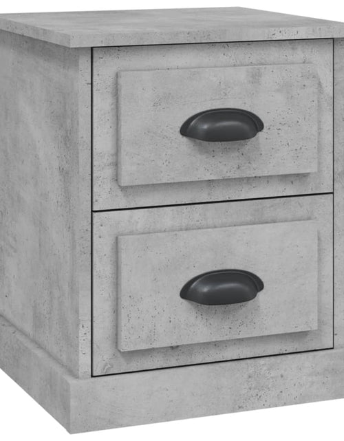 Încărcați imaginea în vizualizatorul Galerie, Noptieră, gri beton, 39x39x47,5 cm, lemn prelucrat - Lando
