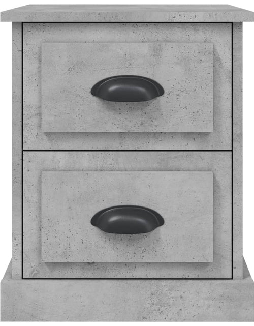 Загрузите изображение в средство просмотра галереи, Noptiere, 2 buc, gri beton, 39x39x47,5 cm, lemn prelucrat - Lando
