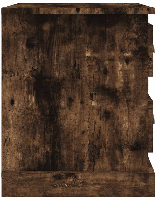 Загрузите изображение в средство просмотра галереи, Noptiere, 2 buc., stejar afumat, 39x39x47,5 cm, lemn prelucrat - Lando
