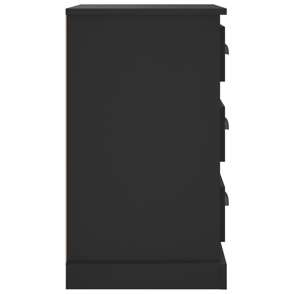 Noptieră, negru, 39x39x67 cm, lemn prelucrat - Lando