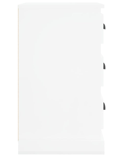 Încărcați imaginea în vizualizatorul Galerie, Noptieră, alb extralucios, 39x39x67 cm, lemn prelucrat - Lando
