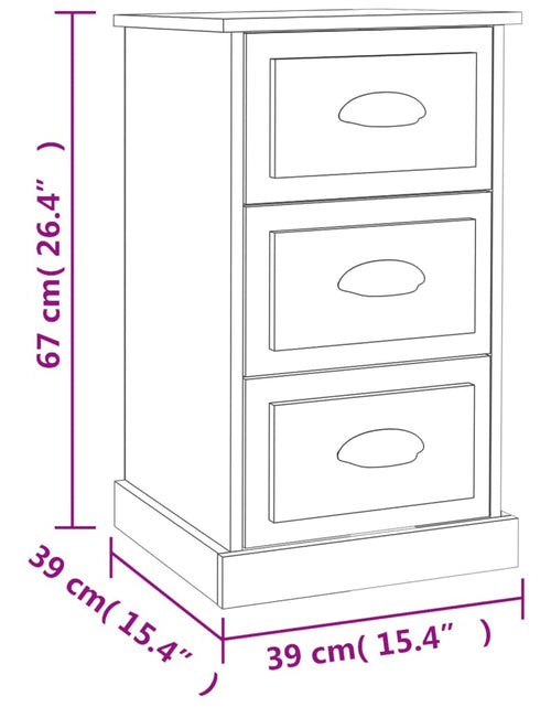 Загрузите изображение в средство просмотра галереи, Noptieră, stejar afumat, 39x39x67 cm, lemn prelucrat - Lando

