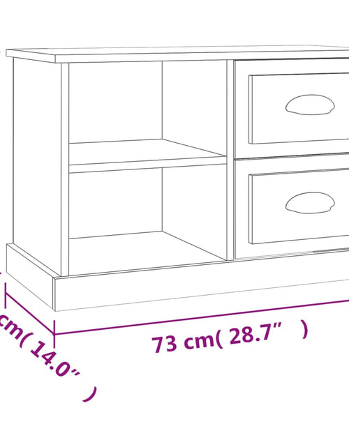 Загрузите изображение в средство просмотра галереи, Comodă TV, gri beton, 73x35,5x47,5 cm, lemn prelucrat Lando - Lando
