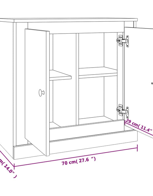 Загрузите изображение в средство просмотра галереи, Servantă, stejar afumat, 70x35,5x67,5 cm, lemn prelucrat - Lando
