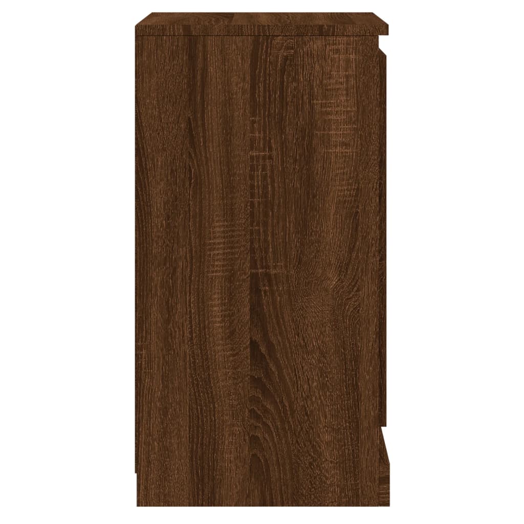 Servantă, stejar maro, 37,5x35,5x67,5 cm, lemn prelucrat Lando - Lando